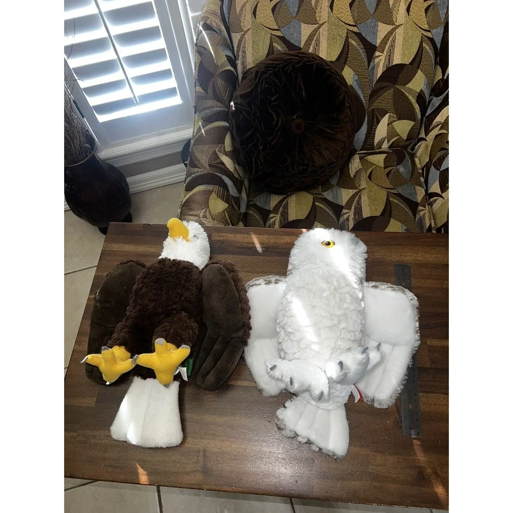 Wild Republic Eagle Bird Brown Owl White Plush Stuffed Animal